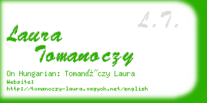 laura tomanoczy business card